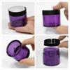 Beauticom 30G/30ML(1 Oz) Round Clear Jars with Flat Top Lids for Make Up Powders, Pigments, Lotions, Creams, Lip Balm, Lip Gloss, Samples - BPA Free (12 Jars, Purple (Black Lid)) view 3