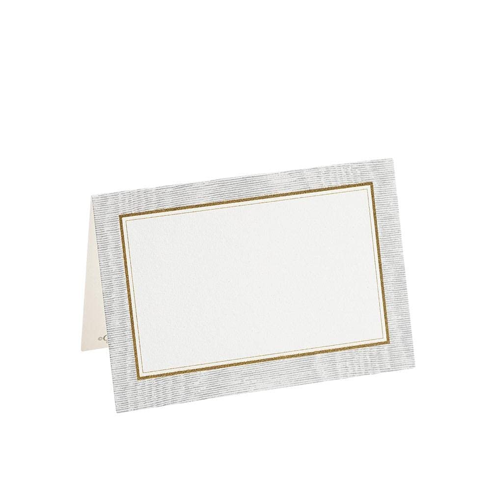 Caspari Moir Place Cards in Silver, 50 Included