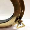 15" Canal Boat Porthole Window Antique Brown Door Window Glass Porthole Home Decor view 3
