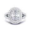Bansriracha 100% 925 Sterling Silver Created Moissanite Gemstone Wedding Engagement Diamonds Ring Jewelry (Light Blue, 10) view 4