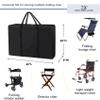 Explore Land Heavy Duty Chair Storage Bag for Folding Longue Zero Gravity Light Weight Transport Folding Rollator Walker (Black) view 3