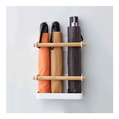 Umbrella Rack GUOYANHOME Creative Umbrella Frame Door/Refrigerator Magnetic Suction Paste Umbrella Storage Rack, White, Adjustable