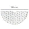 Christmas Tree Skirt - 48 inches Large White Luxury Faux Fur Tree Skirt Christmas Decorations Holiday Thick Plush Tree Xmas Ornaments (White/Gold) view 2