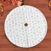 Christmas Tree Skirt - 48 inches Large White Luxury Faux Fur Tree Skirt Christmas Decorations Holiday Thick Plush Tree Xmas Ornaments (White/Gold) view 3