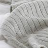 59"x79" Decorative Grey Pom Pom Throw Blanket Knitted Cotton Cable Blanket Couch Bed Sofa Decor Throw Blanket Idea view 3