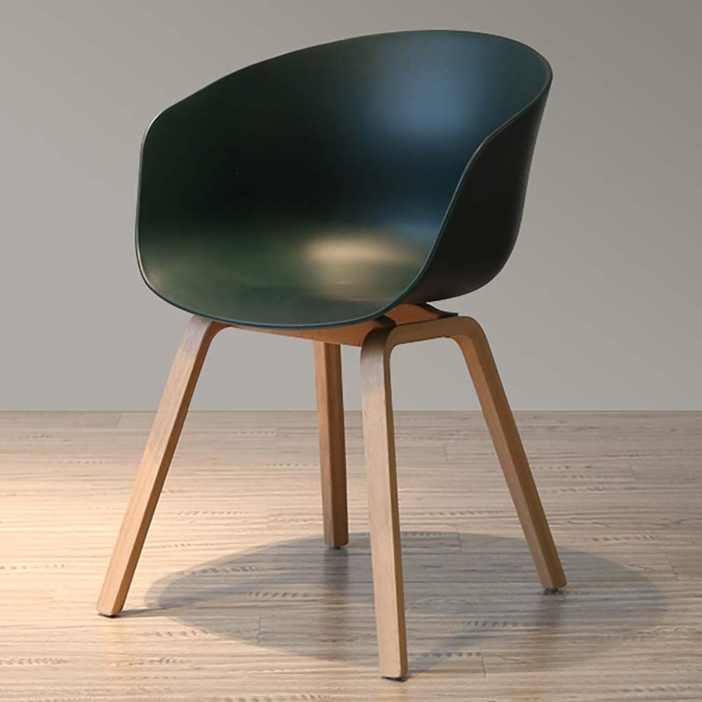 Nordic Solid Wood Dining Chair, Modern Armchair, Ergonomic Design, for Restaurant/Office/Counter/Family