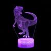 AKOAK Dinosaur Night Light 7 Color Changing LED 3D Optical Illusion Lamp with Remote Control Birthday for Boys Girls Kids Babies and Adults (Dinosaur 3) view 3