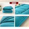 Japanese Floor Futon Mattress, Thick Soft Tatami Sleeping Pad Quilted Fitted Foldable Four Season Mattress Pad Roll Up Mat-Blue Twin view 3