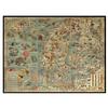 Sea map of a Scandinavia by Olaus Magnus in 1527-39. Carta Marina. Sweden, Denmark, Norway, Iceland and Finland. Antique Reprint view 1