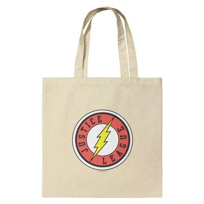GRAPHICS & MORE Justice League The Flash Athletic Logo Grocery Travel Reusable Tote Bag