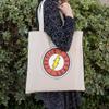 GRAPHICS & MORE Justice League The Flash Athletic Logo Grocery Travel Reusable Tote Bag view 3