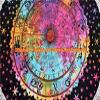 Beach Multi Throw Sheet Mandala Cloth Roundie Round Round Boho Picnic Yoga Yoga Gypsy Beach Garden Indian Towel Mat Cotton Hippy Tapestry Table Round With Beautiful Tassels (Pattern004, 72 Inches) view 2