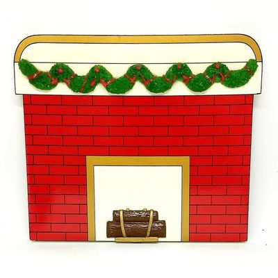 Santa's Pen Table Top Wood Fireplace to Personalize (.Fireplace)