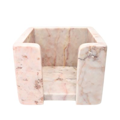 Sticky Note Memo Pad Cube Holder Pink Marble Desk Accessories Office Decor for Women Christmas gift