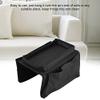 Couch Sofa Chair Armrest Caddy Hanging TV Remote Control Magazines Holder Storage Couch Storage Bag with Cup Holder Tray( Black) view 4