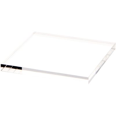 Plymor 4" W x 4" D x 0.375" H Clear Acrylic Square Display Base