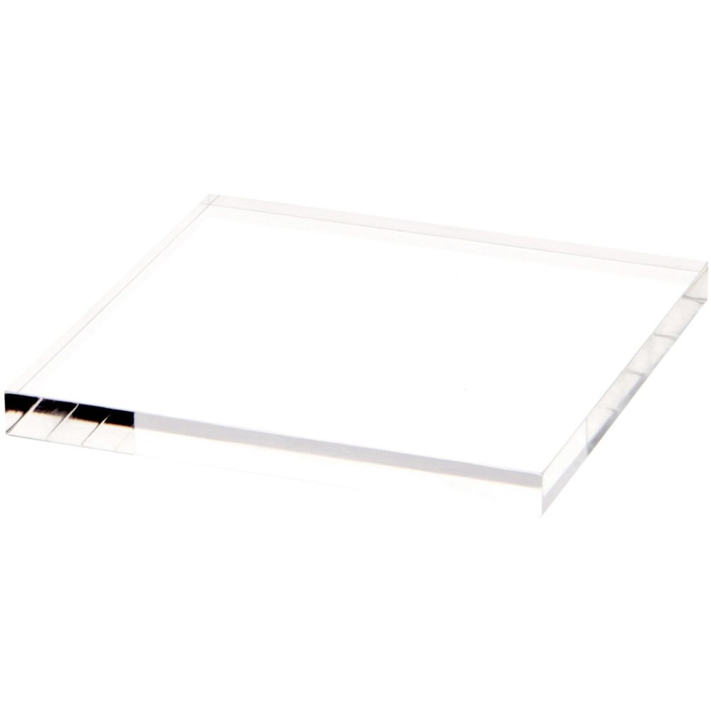 Plymor 4" W x 4" D x 0.375" H Clear Acrylic Square Display Base