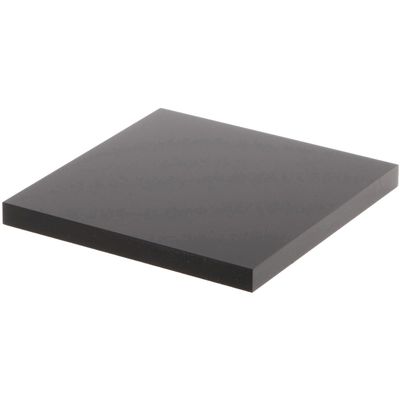 Plymor 4" W x 4" D x 0.375" H Black Acrylic Square Display Base