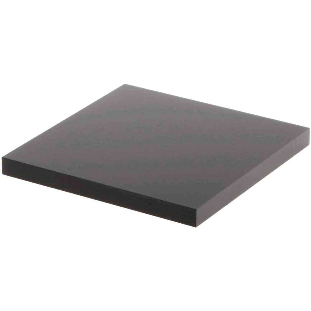 Plymor 4" W x 4" D x 0.375" H Black Acrylic Square Display Base