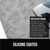 GORILLA GRIP The Original Ironing Board Cover and Pad, Silicone Coating, 400F Scorch Resistant Thick Padding, Heavy Duty Iron Covers Standard Boards, Hook and Loop Fastener Strap, Gray Floral 15x54 view 4