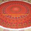 Beach Red Throw Sheet Mandala Cloth Roundie Round Round Boho Picnic Yoga Yoga Gypsy Beach Garden Indian Towel Mat Cotton Hippy Tapestry Table Round With Beautiful Tassels (Pattern005, 72 Inches) view 2