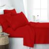JESIRA Egyptian Cotton Sateen Weave Finish 6pc Sheet Set 10-12 inch deep Mattress 620 Thread Count Red Solid,Emperor - 84" x 84" view 1