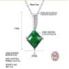Bansriracha Charm Chain Necklace Emerald Green Cubic Zirconia Popular Jewelry 925 Sterling Silver Pendant Necklace for Women Gift view 2
