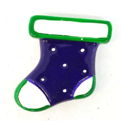 Santa's Pen Table Top Wood Fireplace to Personalize (Blue DOT Stocking)