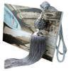 1 Pair European Style Flower Pattern Tassels Curtain Tiebacks Rope Tassel Curtain Holdbacks Curtain Buckle Teback Holder (Gray) view 1