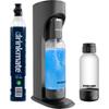 DrinkMate Sparkling Water and Soda Maker, Carbonates ANY Drink, Includes One 1L and One 0.5L Re-usable BPA-free Carbonating Bottles, 60L CO2 Cylinder and Patented Fizz Infuser, Matte Black view 1