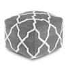 Anji Mountain Square Pouf , 24" x 24" x 17", Gray view 1