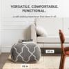 Anji Mountain Square Pouf , 24" x 24" x 17", Gray view 3