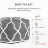 Anji Mountain Square Pouf , 24" x 24" x 17", Gray view 4