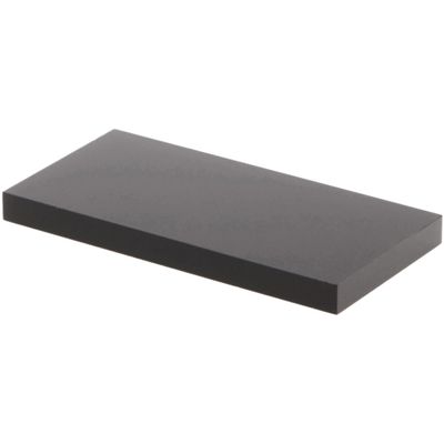 Plymor 4" W x 2" D x 0.375" H Black Rectangular Display Base