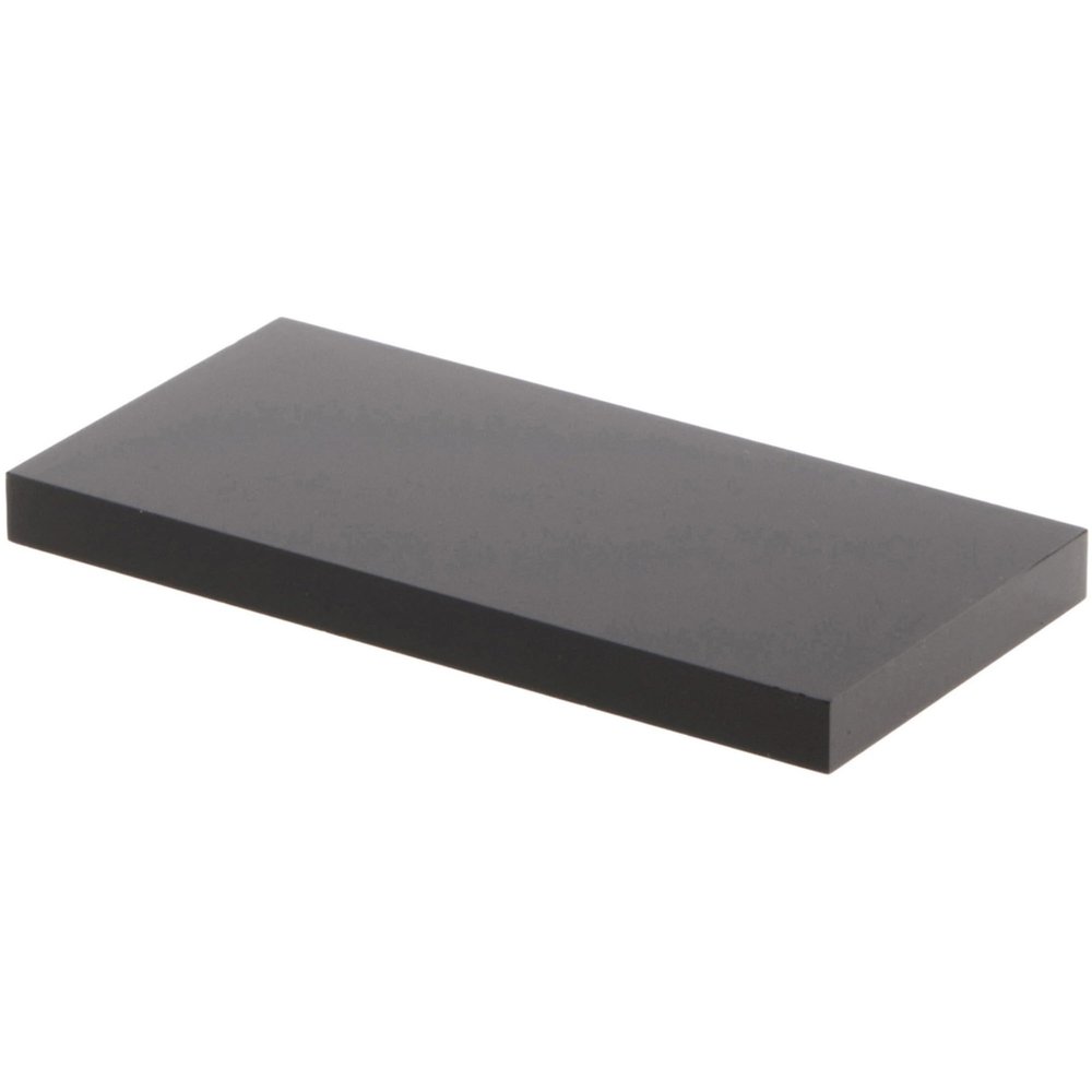 Plymor 4" W x 2" D x 0.375" H Black Rectangular Display Base