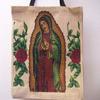 Latin American Imports Virgin of Guadalupe Sturdy Jute Shopping Bag 18" x 18" x 4.5" view 1
