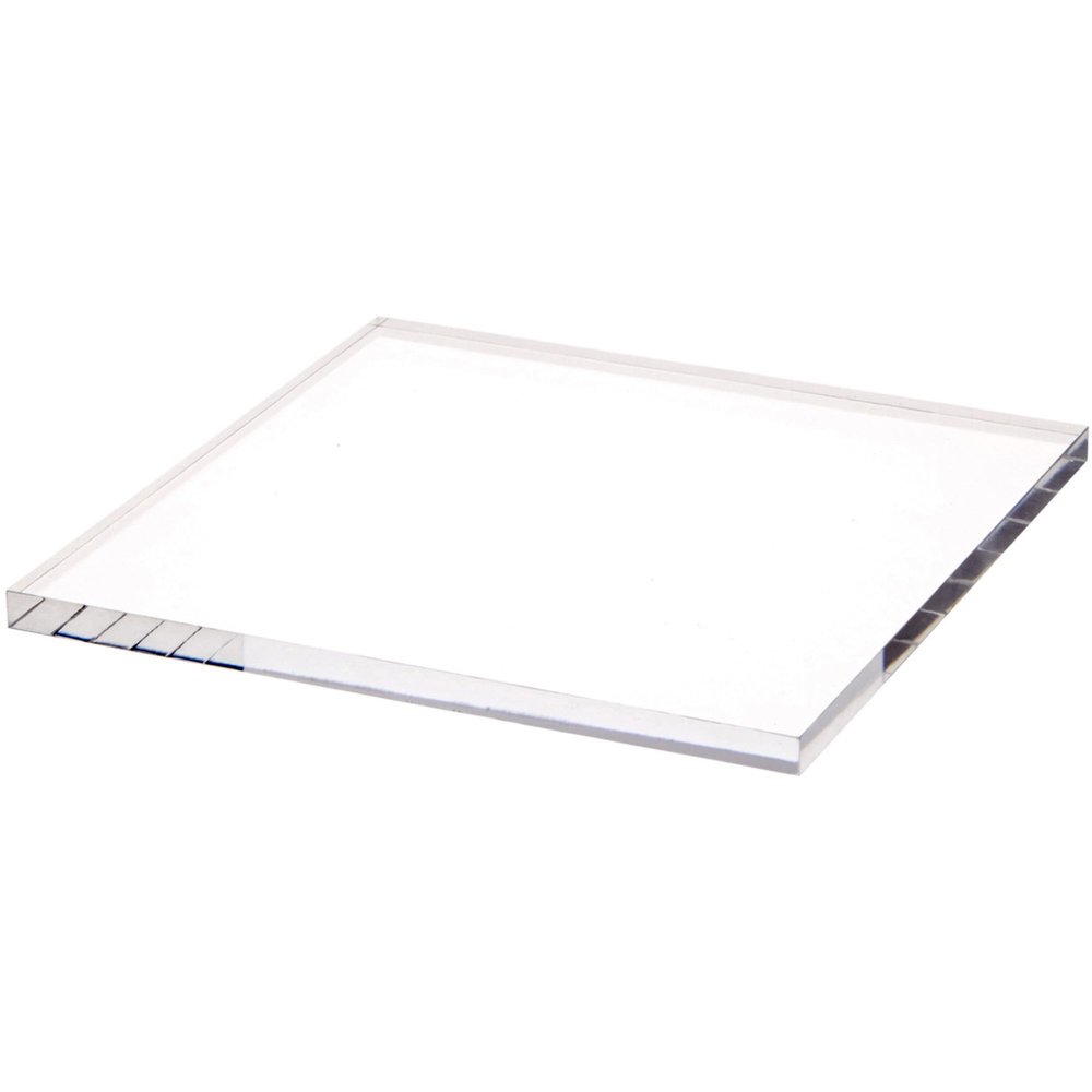 Plymor Clear Square Acrylic Display Base, 7" W x 7" D x 0.375" H