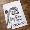 Primitives by Kathy LOL Dish Towel, 28"x 28", Dream Job Karma Bus view 2