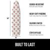 GORILLA GRIP The Original Ironing Board Cover and Pad, Silicone Coating, 400F Scorch Resistant Thick Padding, Heavy Duty Iron Covers Standard Boards, Hook and Loop Fastener Strap, Pink Floral 15x54 view 2