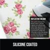 GORILLA GRIP The Original Ironing Board Cover and Pad, Silicone Coating, 400F Scorch Resistant Thick Padding, Heavy Duty Iron Covers Standard Boards, Hook and Loop Fastener Strap, Pink Floral 15x54 view 4