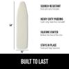GORILLA GRIP The Original Ironing Board Cover and Pad, Silicone Coating, 400F Scorch Resistant Thick Padding, Heavy Duty Iron Covers Standard Boards, Hook and Loop Fastener Strap, Linen 15x54 view 2