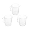 Othmro Measuring Cup 1000ml Plastic Graduated Beaker Transparent with Handle for Lab Kitchen Liquids 3 Pcs view 1