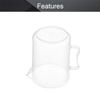 Othmro Measuring Cup 1000ml Plastic Graduated Beaker Transparent with Handle for Lab Kitchen Liquids 3 Pcs view 3