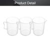 Othmro Measuring Cup 1000ml Plastic Graduated Beaker Transparent with Handle for Lab Kitchen Liquids 3 Pcs view 4