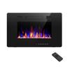 R.W.FLAME 30 inch Recessed and Wall Mounted Electric Fireplace, Low Noise,Fit for 2 x 4 and 2 x 6 Stud, Remote Control with Timer,Touch Screen,Adjustable Flame Color and Speed, 750-1500W view 1