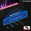 R.W.FLAME 30 inch Recessed and Wall Mounted Electric Fireplace, Low Noise,Fit for 2 x 4 and 2 x 6 Stud, Remote Control with Timer,Touch Screen,Adjustable Flame Color and Speed, 750-1500W view 2