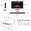 R.W.FLAME 30 inch Recessed and Wall Mounted Electric Fireplace, Low Noise,Fit for 2 x 4 and 2 x 6 Stud, Remote Control with Timer,Touch Screen,Adjustable Flame Color and Speed, 750-1500W view 3