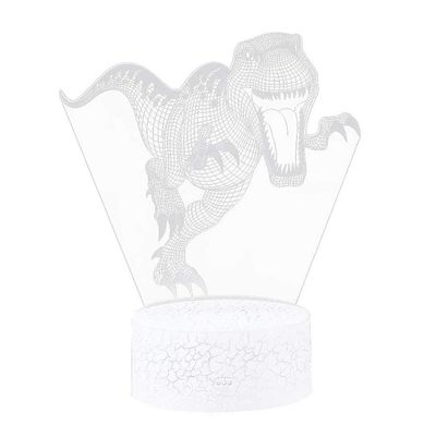 AKOAK Dinosaur Night Light 7 Color Changing LED 3D Optical Illusion Lamp with Remote Control Birthday for Boys Girls Kids Babies and Adults (Dinosaur 1)