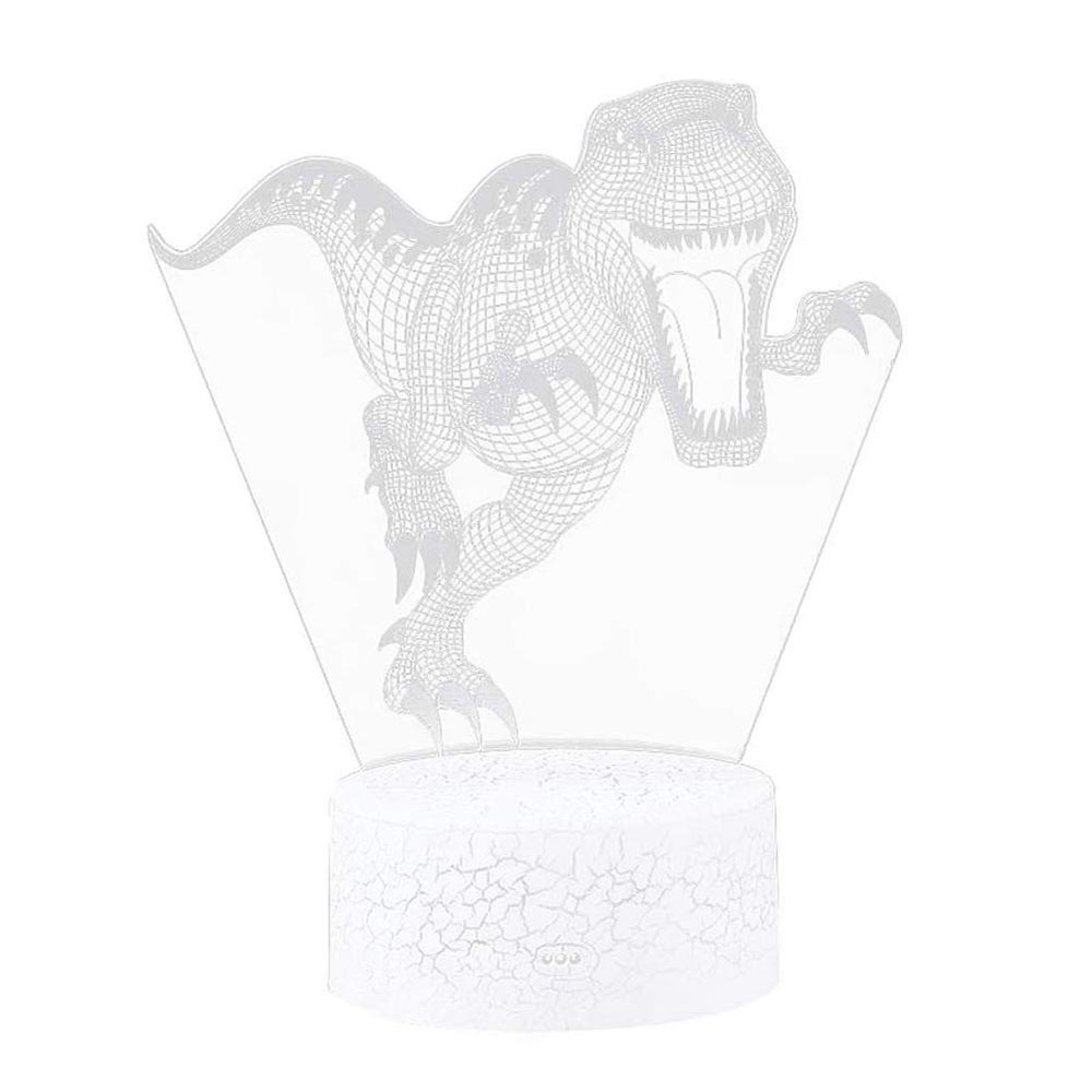 AKOAK Dinosaur Night Light 7 Color Changing LED 3D Optical Illusion Lamp with Remote Control Birthday for Boys Girls Kids Babies and Adults (Dinosaur 1)