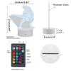 AKOAK Dinosaur Night Light 7 Color Changing LED 3D Optical Illusion Lamp with Remote Control Birthday for Boys Girls Kids Babies and Adults (Dinosaur 1) view 3